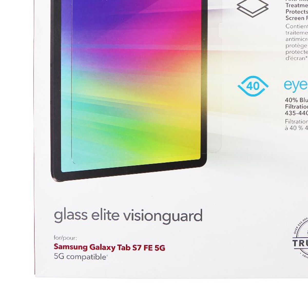 ZAGG Glass Elite VisionGuard Screen Protector for Samsung Galaxy Tab S7 FE 5G iPad/Tablet Accessories - Screen Protectors Zagg - Simple Cell Bulk Wholesale Pricing - USA Seller
