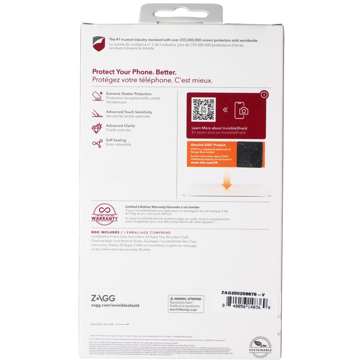 ZAGG InvisibleShield Ultra Clear Screen Protector for Galaxy Z Flip3 5G - Clear Cell Phone - Screen Protectors Zagg - Simple Cell Bulk Wholesale Pricing - USA Seller