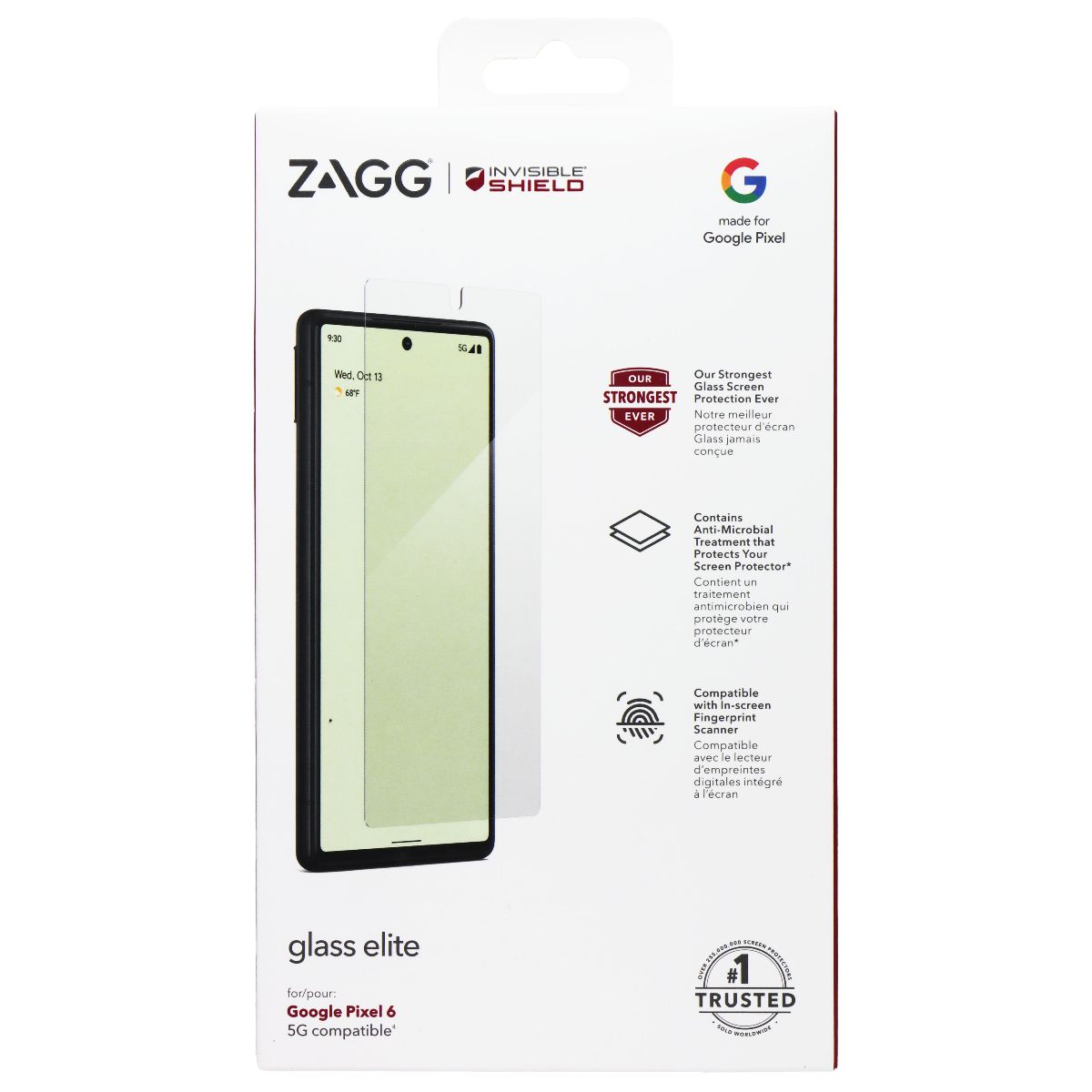 ZAGG Glass Elite Screen Protector for Google Pixel 6 Cell Phone - Screen Protectors Zagg - Simple Cell Bulk Wholesale Pricing - USA Seller
