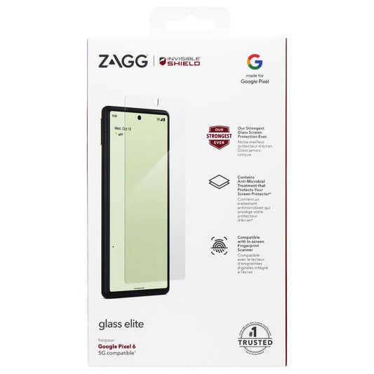 ZAGG Glass Elite Screen Protector for Google Pixel 6 Cell Phone - Screen Protectors Zagg - Simple Cell Bulk Wholesale Pricing - USA Seller