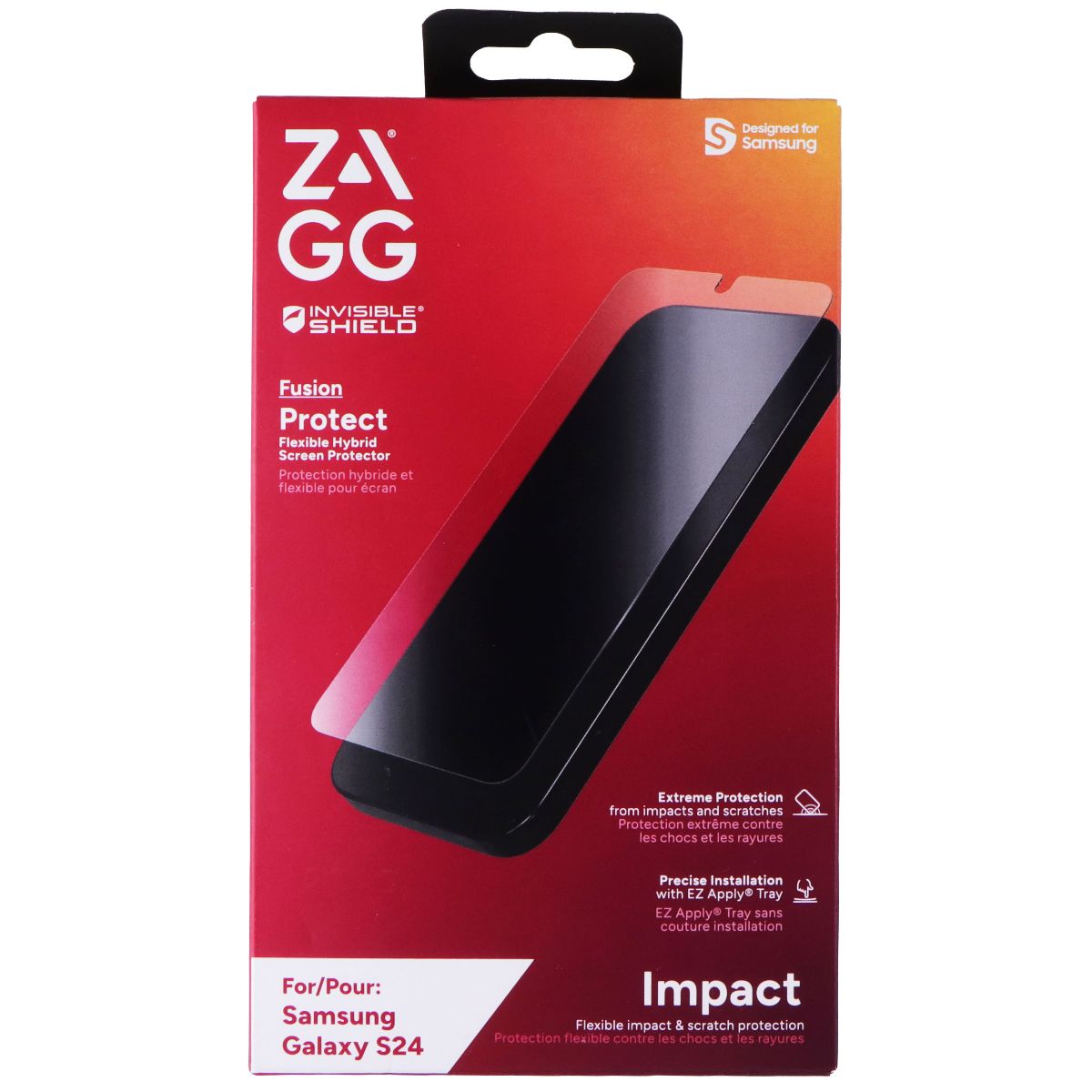 ZAGG Invisible Shield Fusion Protect Screen Protector for Samsung Galaxy S24 Cell Phone - Screen Protectors Zagg - Simple Cell Bulk Wholesale Pricing - USA Seller