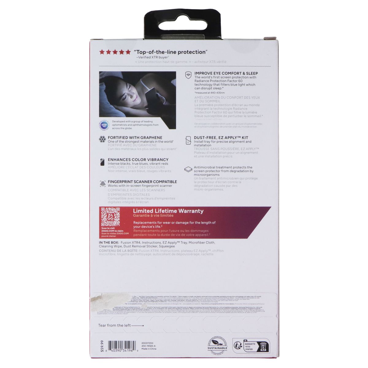 ZAGG Fusion XTR4 Screen Protector for Samsung Galaxy (S25+) Cell Phone - Screen Protectors Zagg - Simple Cell Bulk Wholesale Pricing - USA Seller