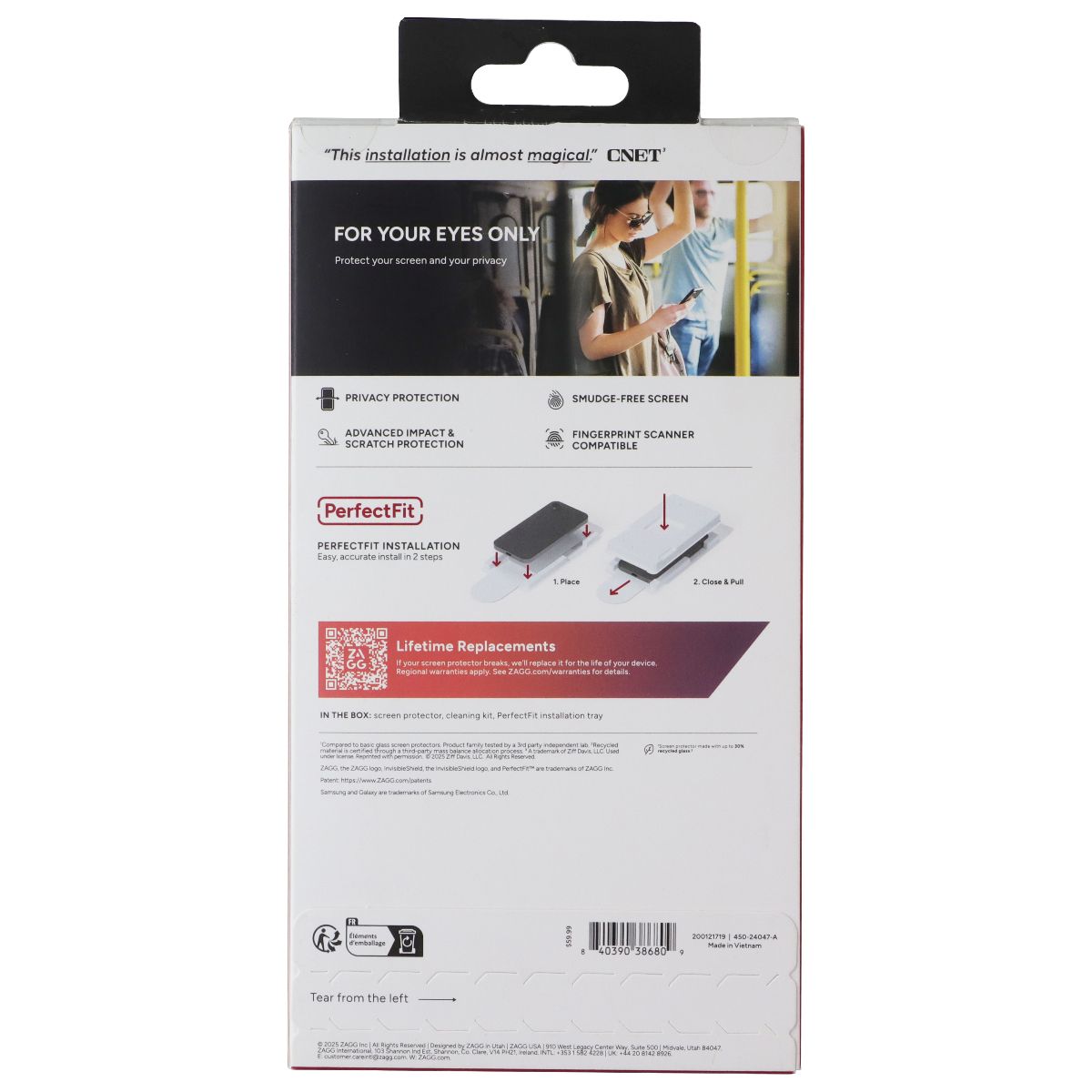 ZAGG Glass Elite Privacy Screen Protector for Samsung Galaxy S26 Ultra