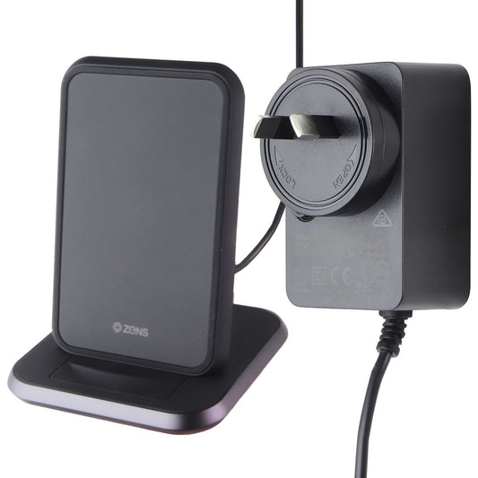 Zens Aluminium Stand Wireless 10W Qi Fast Charger - Black (AU PLUG) Cell Phone - Chargers & Cradles ZENS - Simple Cell Bulk Wholesale Pricing - USA Seller