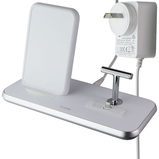 ZENS Stands + Dock Fast 20W Wireless Qi Charger for iPhone - White (AU PLUG) Cell Phone - Chargers & Cradles ZENS - Simple Cell Bulk Wholesale Pricing - USA Seller