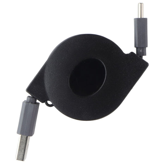 ZGear 3ft Retractable USB-A to USB-C Charge & Sync Cable - Dark Gray Cell Phone - Cables & Adapters ZGEAR - Simple Cell Bulk Wholesale Pricing - USA Seller