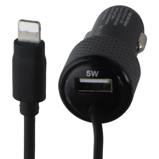 ZGEAR Coiled Car Charger with 8-Pin Lightning Connector & USB Port - Black Cell Phone - Chargers & Cradles ZGEAR - Simple Cell Bulk Wholesale Pricing - USA Seller