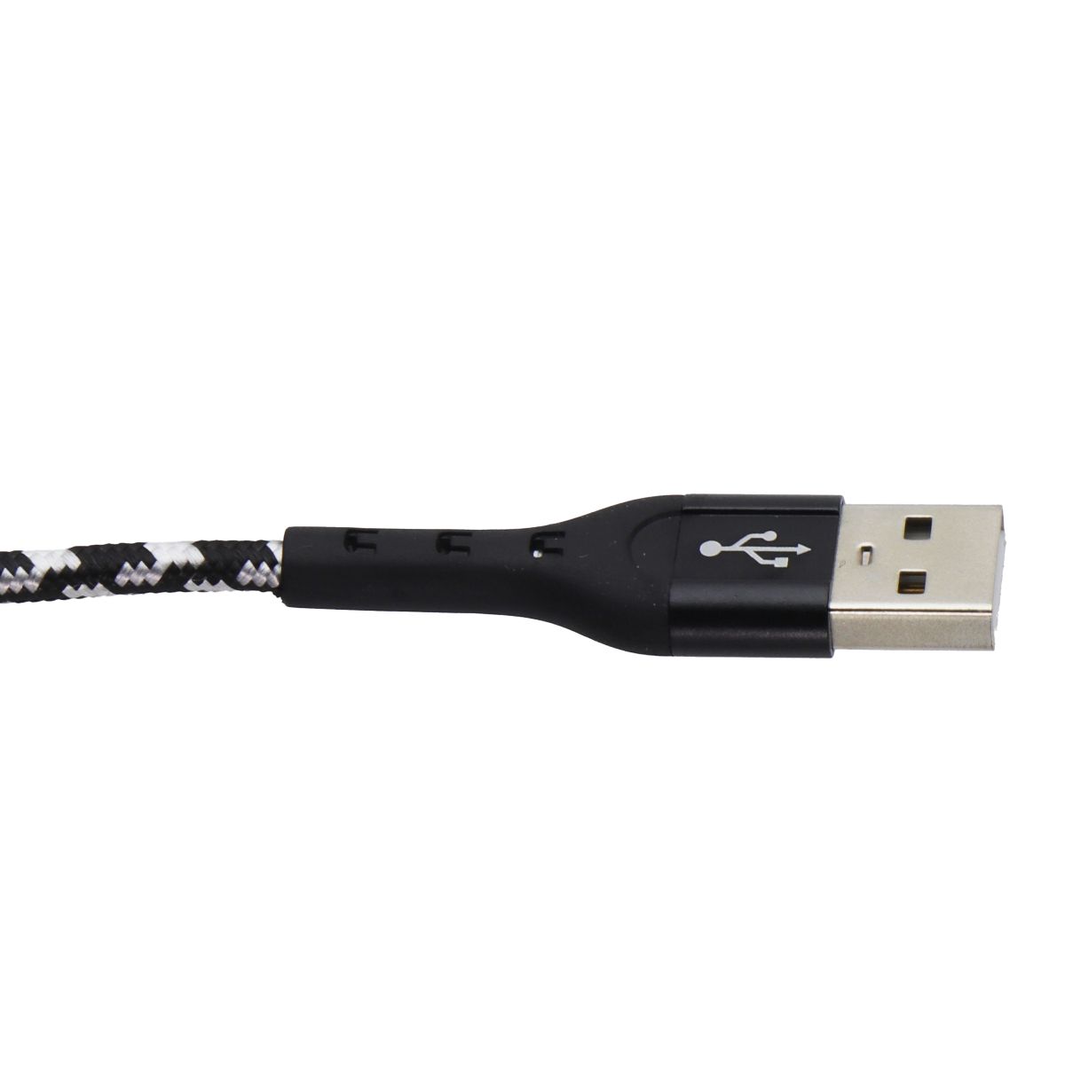 ZGEAR 10FT USB-A to Lightning 8-pin Braided Cable - Black / Silver Cell Phone - Cables & Adapters ZGEAR - Simple Cell Bulk Wholesale Pricing - USA Seller