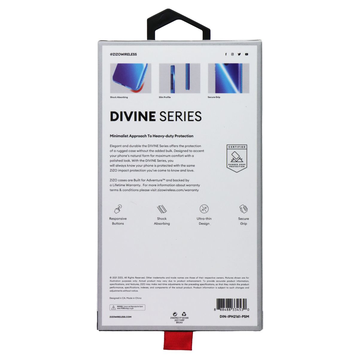 Zizo Divine Series Case for Apple iPhone 13 - Prism (Blue/Glitter) Cell Phone - Cases, Covers & Skins Zizo - Simple Cell Bulk Wholesale Pricing - USA Seller