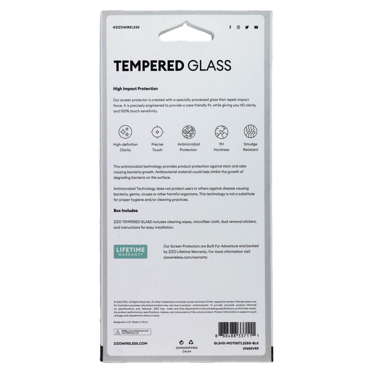 ZIZO Tempered Glass Screen Protector for moto g Stylus 5G (2022) - Black Trim Cell Phone - Screen Protectors Zizo - Simple Cell Bulk Wholesale Pricing - USA Seller