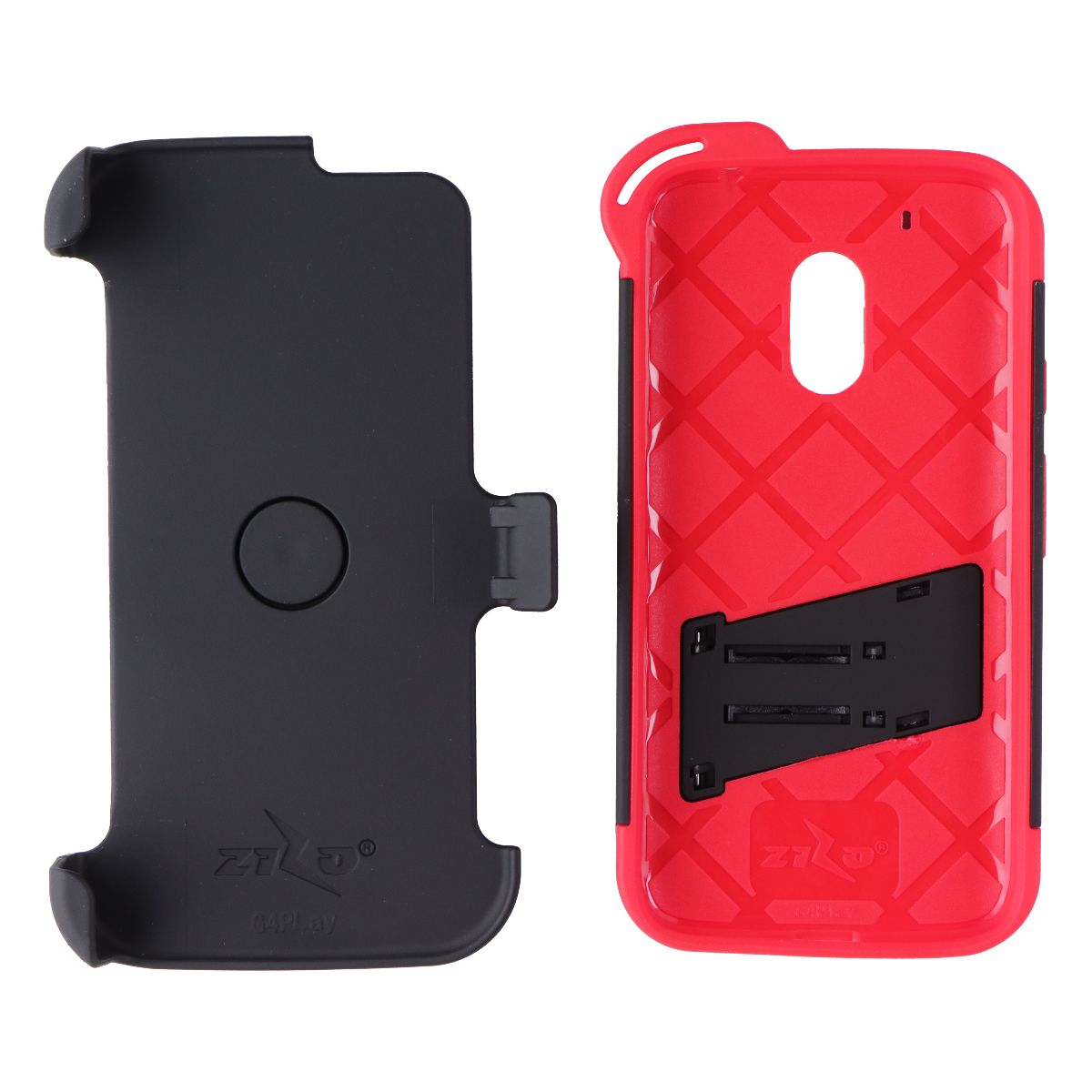ZIZO Bolt Series Case / Holster / Glass for Motorola Moto G4 Play - Black/Red Cell Phone - Cases, Covers & Skins Zizo - Simple Cell Bulk Wholesale Pricing - USA Seller