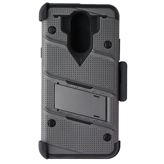 Zizo Bolt Series Case / Glass / Holster for LG Harmony 3 / K40 / Solo - Gray Cell Phone - Cases, Covers & Skins Zizo - Simple Cell Bulk Wholesale Pricing - USA Seller