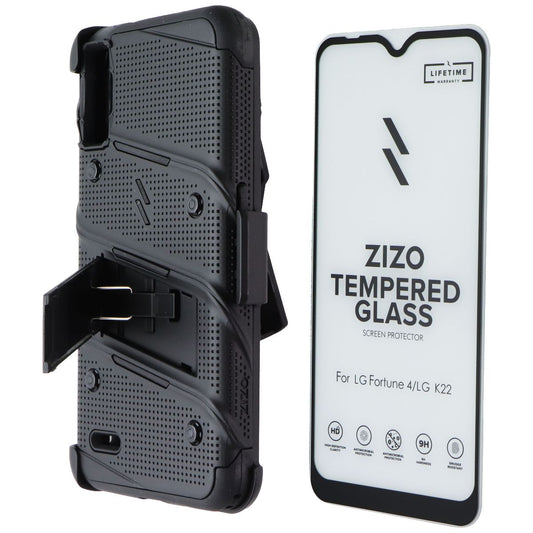 Zizo Bolt Series Case and Holster for LG Fortune 4 / LG K22 - Black Cell Phone - Cases, Covers & Skins Zizo - Simple Cell Bulk Wholesale Pricing - USA Seller
