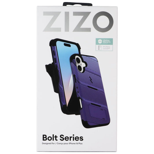ZIZO Bolt Series Bundle (MagSafe Case/Holster/Screen) for iPhone 16 Plus - Blue Cell Phone - Cases, Covers & Skins Zizo - Simple Cell Bulk Wholesale Pricing - USA Seller