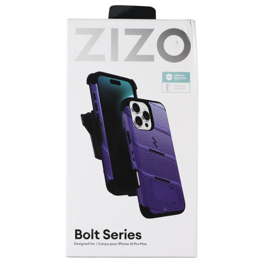 Zizo Bolt Series Case and Holster for Apple iPhone 16 Pro Max - Blue/Black Cell Phone - Cases, Covers & Skins Zizo - Simple Cell Bulk Wholesale Pricing - USA Seller