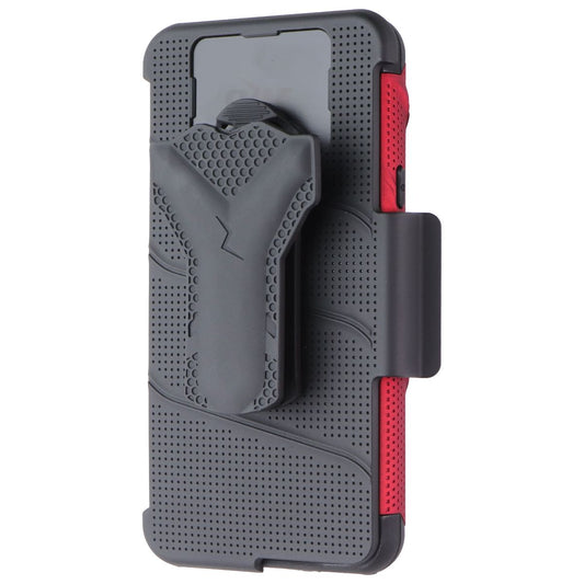 Zizo Bolt Series Case / Glass / Holster for LG Fortune 3/LG Aristo 5 - Red/Black Cell Phone - Cases, Covers & Skins Zizo - Simple Cell Bulk Wholesale Pricing - USA Seller