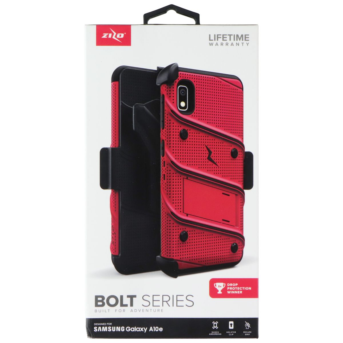 ZIZO Bolt Series Case / Holster / Glass for Samsung Galaxy A10e - Red Cell Phone - Cases, Covers & Skins Zizo - Simple Cell Bulk Wholesale Pricing - USA Seller