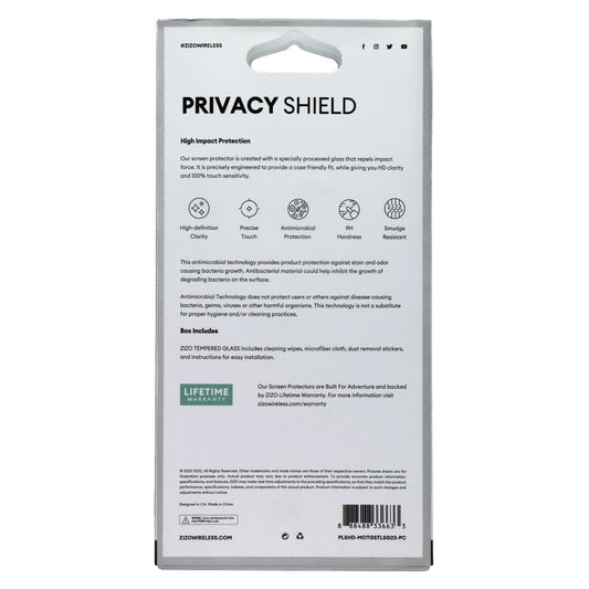 ZIZO Tempered Glass Screen Protector for Moto G Stylus 5G (2023) - Privacy Cell Phone - Screen Protectors Zizo - Simple Cell Bulk Wholesale Pricing - USA Seller