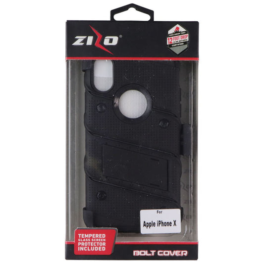 Zizo Bolt Cover Series (Case / Screen / Holster) for Apple iPhone X - Black Cell Phone - Cases, Covers & Skins Zizo - Simple Cell Bulk Wholesale Pricing - USA Seller