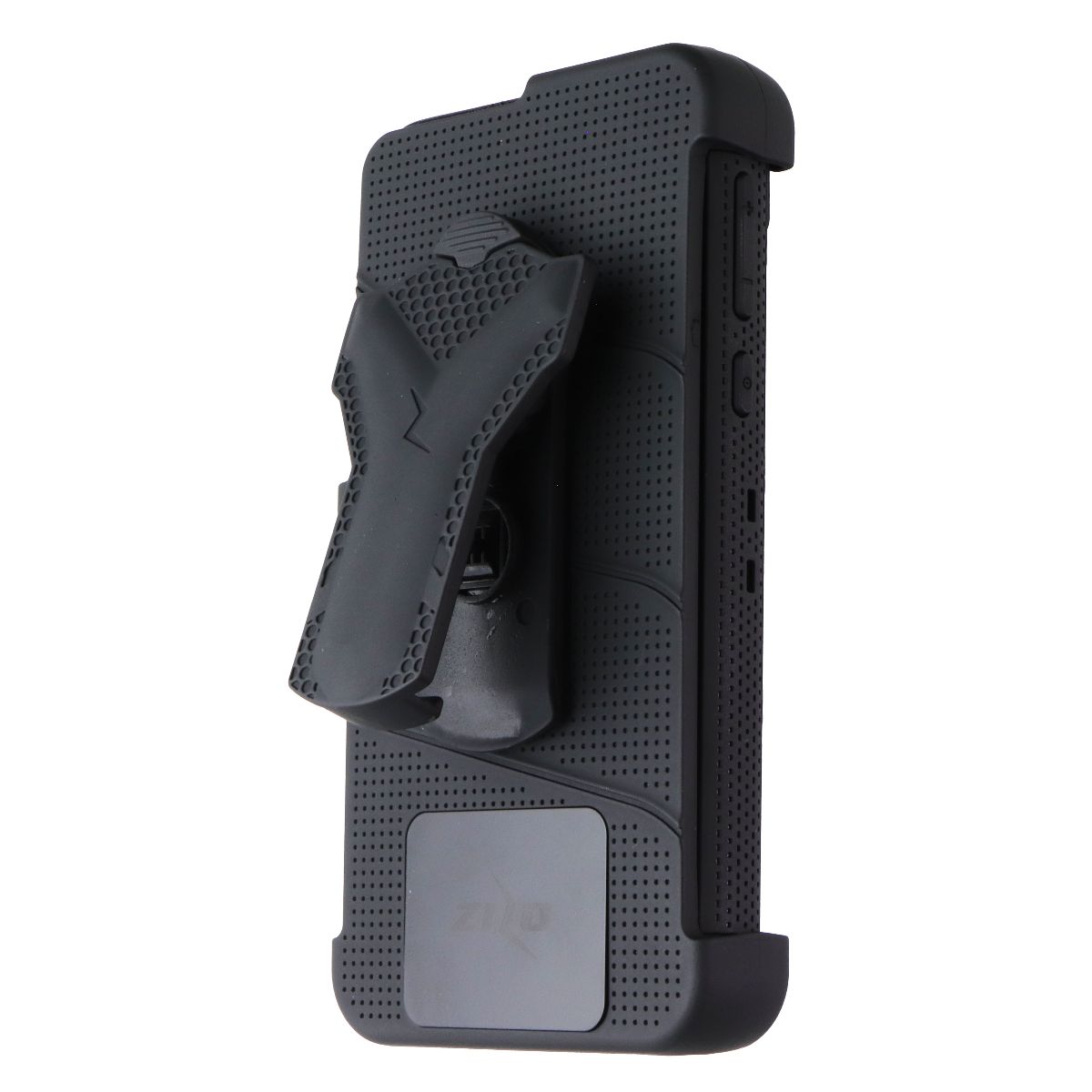 Zizo Bolt Series (Case/Holster/Tempered Glass) for Motorola Moto E6 - All Black Cell Phone - Cases, Covers & Skins Zizo - Simple Cell Bulk Wholesale Pricing - USA Seller