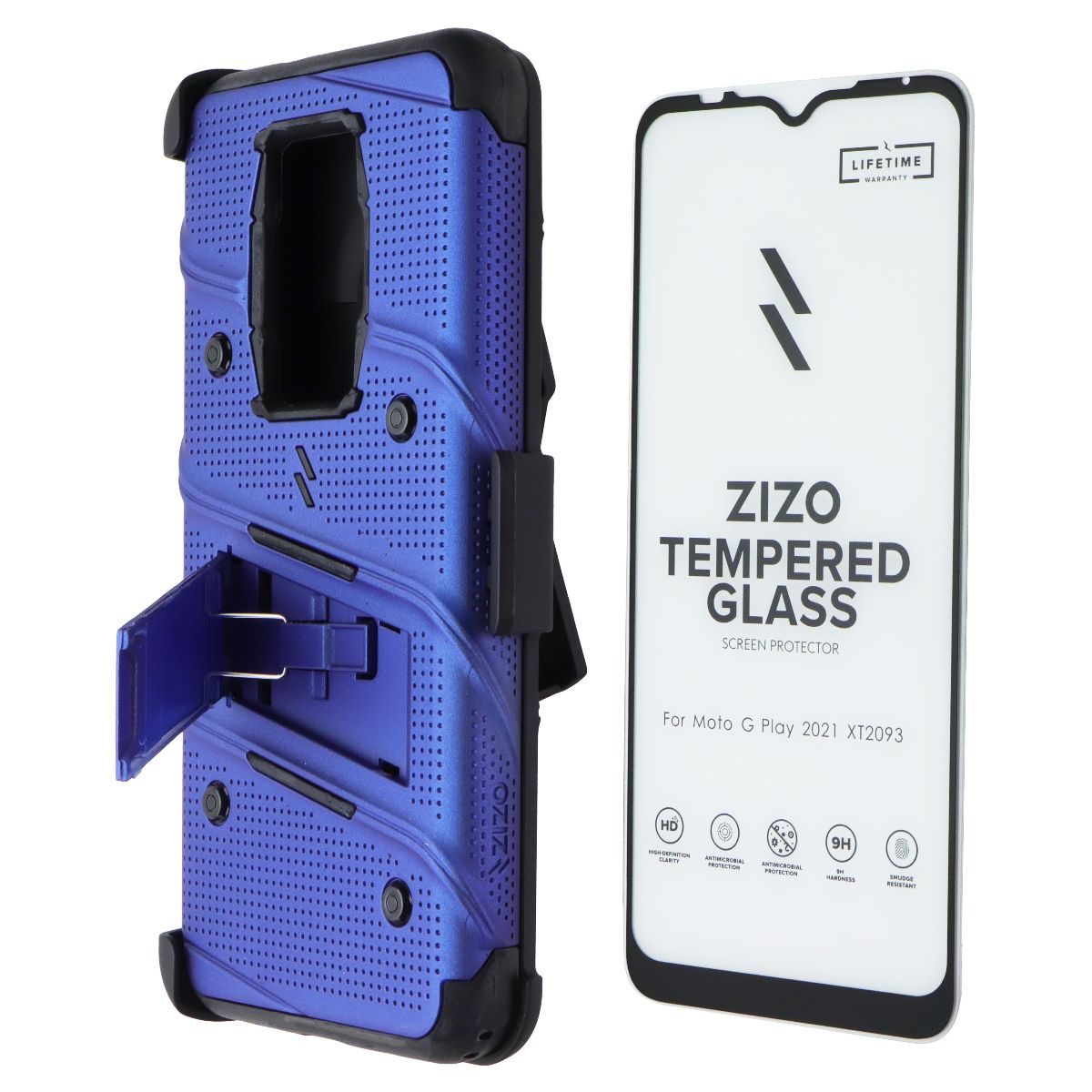 ZIZO Bolt Series Case / Screen / Holster for Motorola Moto G Play (2021) - Blue