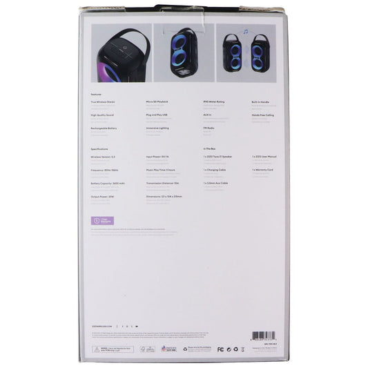 Zizo Tune Z1 20W Wireless Party Speaker with Immersive Lighting - Black iPod, Audio Player Accessories - Audio Docks & Mini Speakers Zizo - Simple Cell Bulk Wholesale Pricing - USA Seller