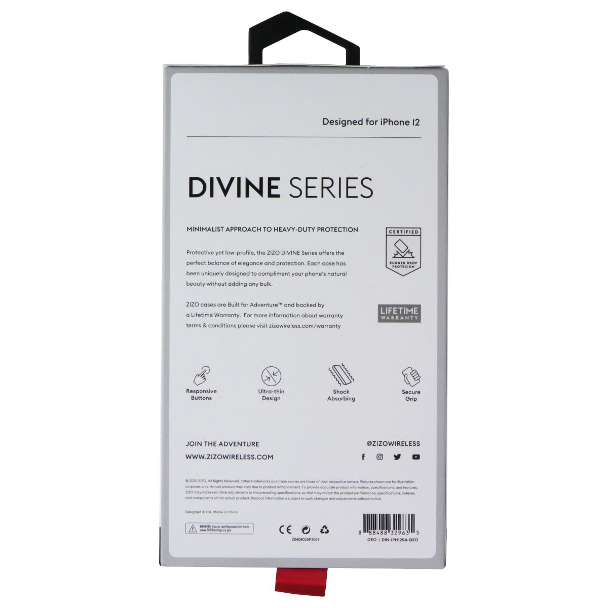 ZIZO Divine Series Slim Case for Apple iPhone 12 Mini - Geo Cell Phone - Cases, Covers & Skins Zizo - Simple Cell Bulk Wholesale Pricing - USA Seller