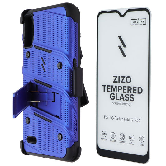 Zizo Bolt Series Case and Holster for LG Fortune 4 / LG K22 - Blue Cell Phone - Cases, Covers & Skins Zizo - Simple Cell Bulk Wholesale Pricing - USA Seller