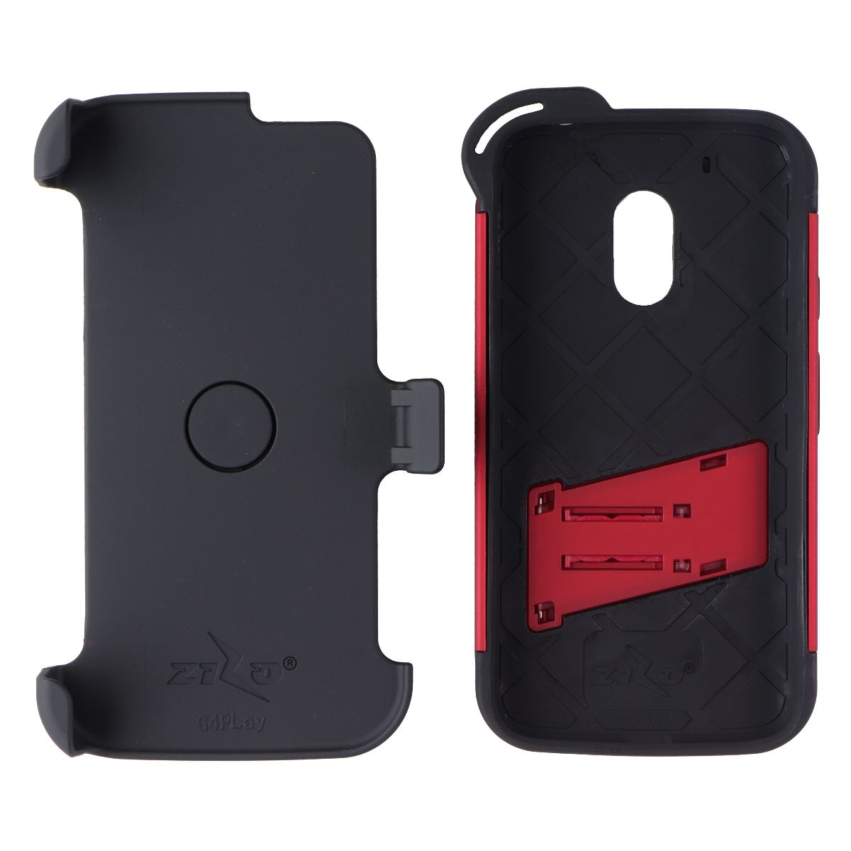 ZIZO Bolt Series Case / Holster / Glass for Motorola Moto G4 Play - Red/Black Cell Phone - Cases, Covers & Skins Zizo - Simple Cell Bulk Wholesale Pricing - USA Seller