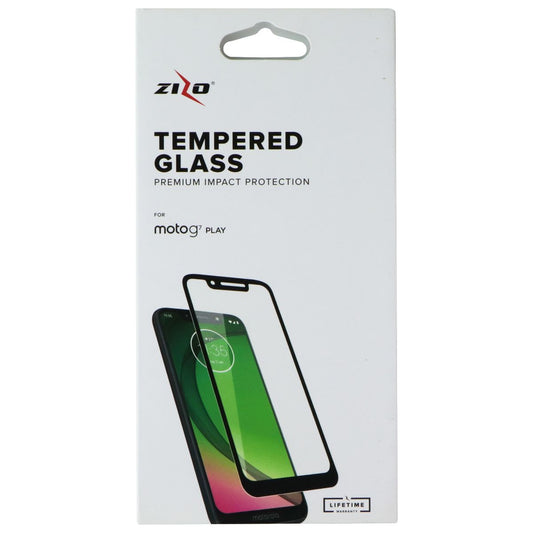 ZIZO Tempered Glass Screen Protector for Motorola Moto G7 PLAY - Black Cell Phone - Screen Protectors Zizo - Simple Cell Bulk Wholesale Pricing - USA Seller