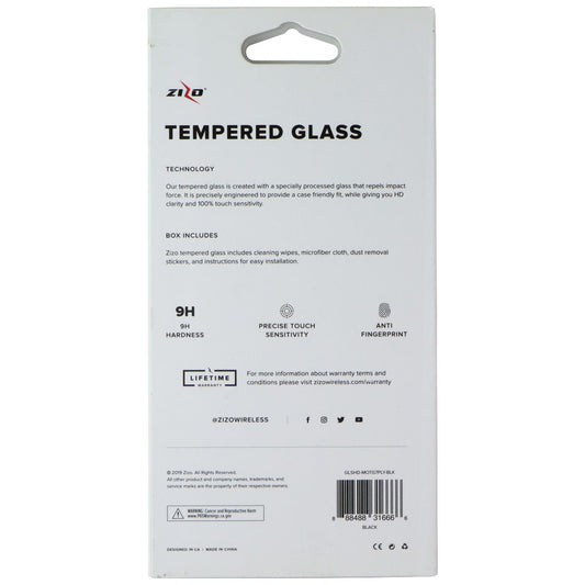 ZIZO Tempered Glass Screen Protector for Motorola Moto G7 PLAY - Black Cell Phone - Screen Protectors Zizo - Simple Cell Bulk Wholesale Pricing - USA Seller