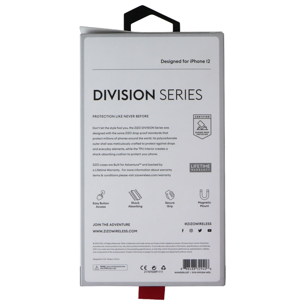 Zizo Division Series Case for Apple iPhone 12 Mini - Wanderlust Rose/White Cell Phone - Cases, Covers & Skins Zizo - Simple Cell Bulk Wholesale Pricing - USA Seller