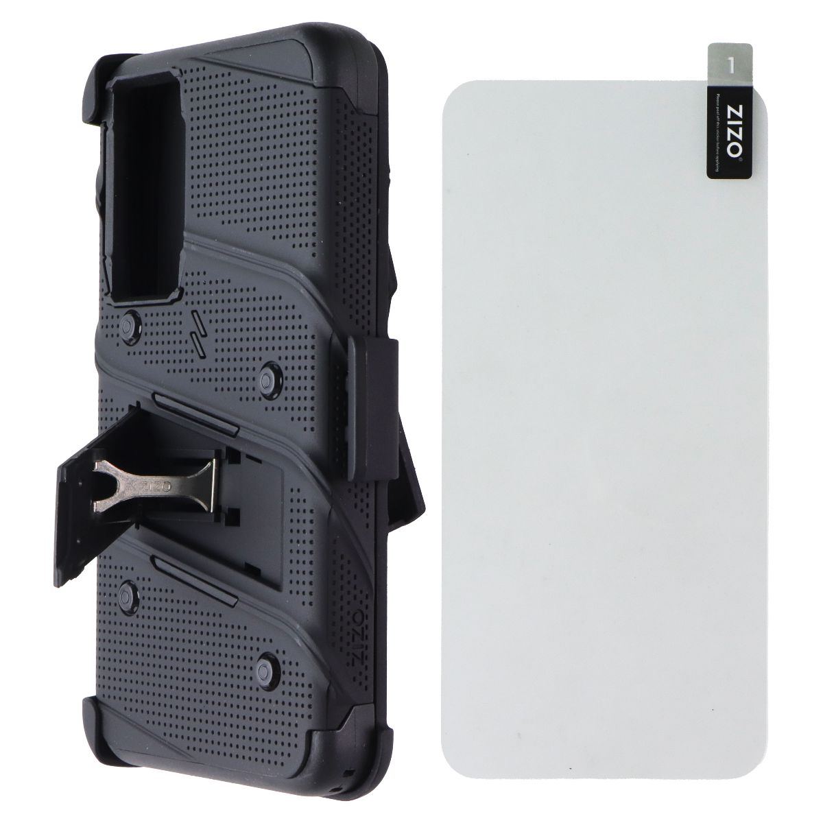 ZIZO Bolt Bundle with Case/Holster/Glass for Samsung Galaxy S23 FE- Black Cell Phone - Cases, Covers & Skins Zizo - Simple Cell Bulk Wholesale Pricing - USA Seller