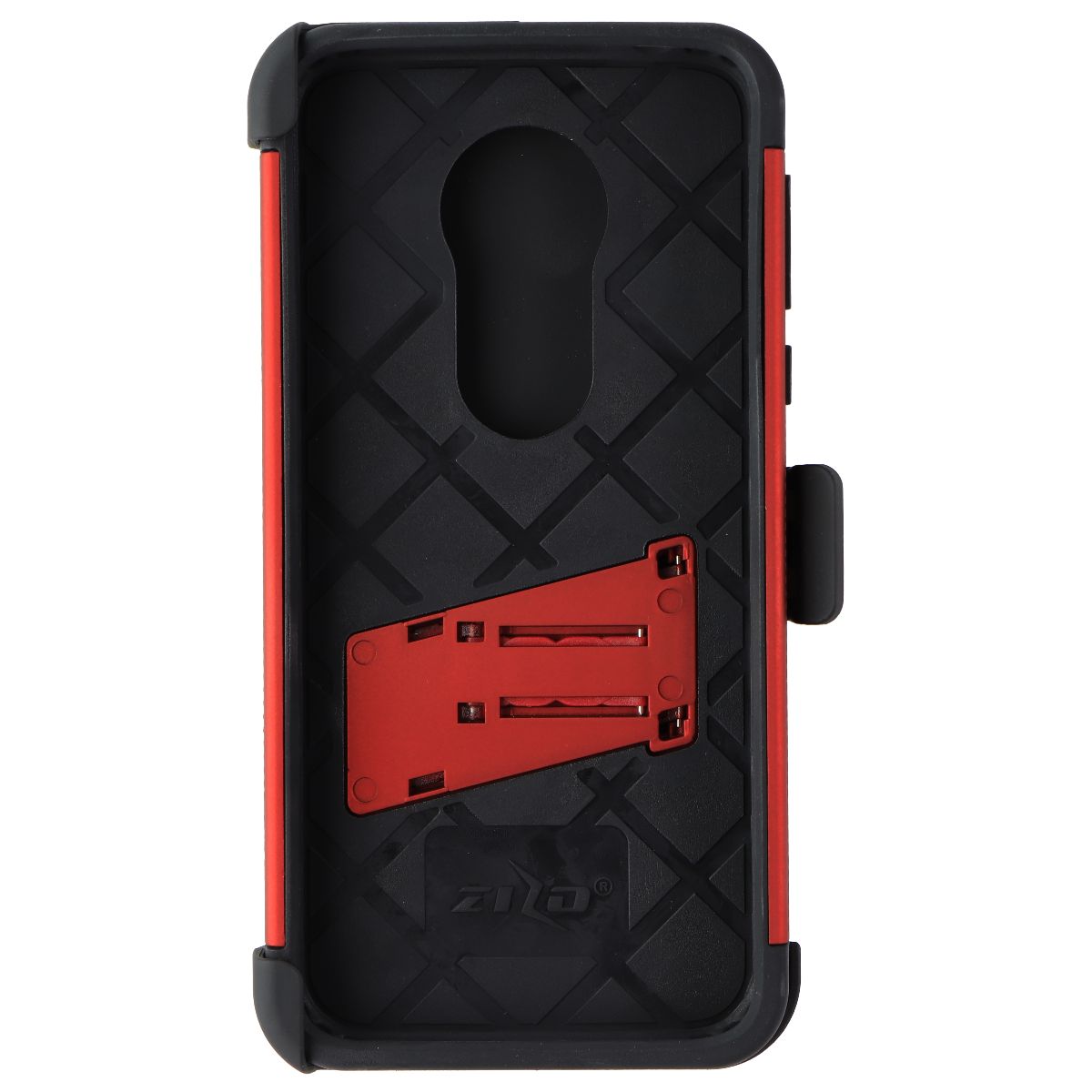 Zizo Bolt Series Case with Glass for Motorola Moto G7 Supra/Power - Red/Black