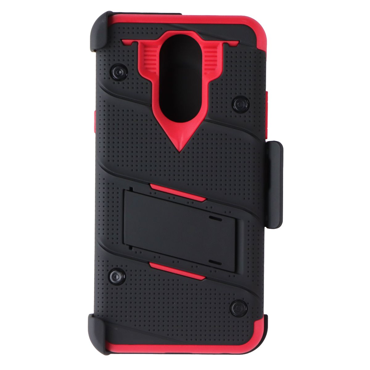 Zizo Bolt Series Case / Glass / Holster for LG Harmony 3/K40/Solo - Black/Red Cell Phone - Cases, Covers & Skins Zizo - Simple Cell Bulk Wholesale Pricing - USA Seller