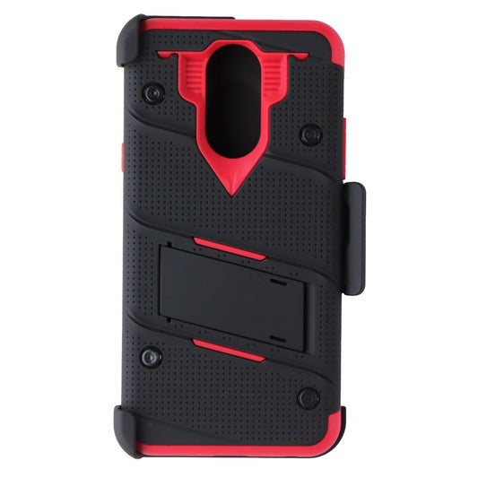 Zizo Bolt Series Case / Glass / Holster for LG Harmony 3/K40/Solo - Black/Red Cell Phone - Cases, Covers & Skins Zizo - Simple Cell Bulk Wholesale Pricing - USA Seller