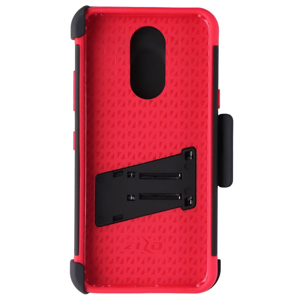 Zizo Bolt Series Case / Glass / Holster for LG Harmony 3/K40/Solo - Black/Red