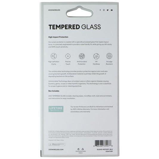 ZIZO Tempered Glass for Motorola Moto G PLAY (2023) - Black Cell Phone - Screen Protectors Zizo - Simple Cell Bulk Wholesale Pricing - USA Seller