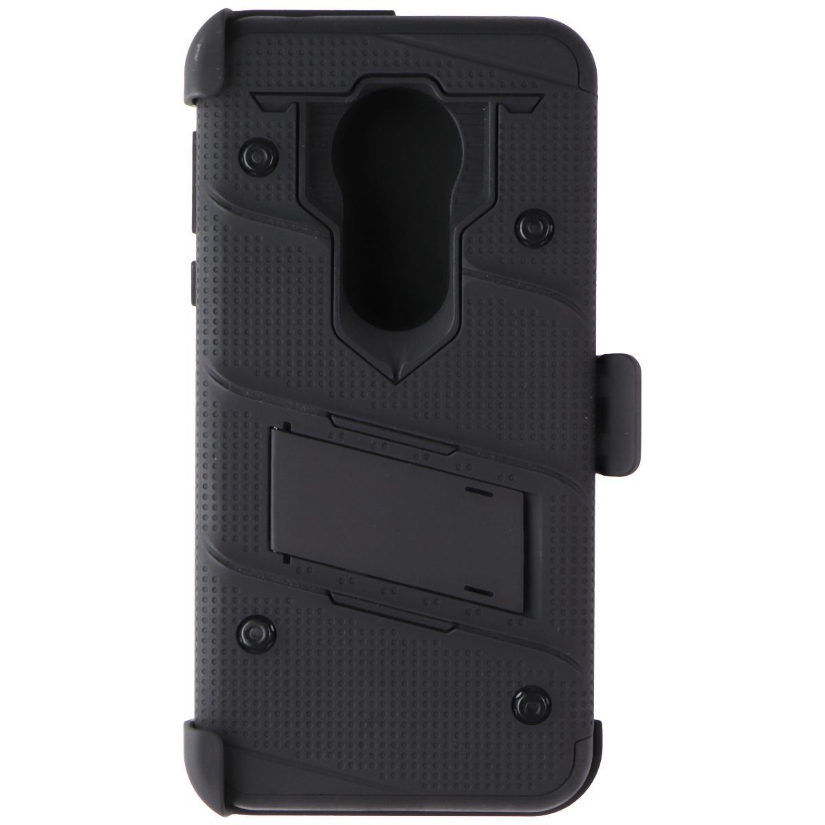 Zizo Bolt Series Case & Holster with Tempered Glass for Moto G7 Power - Black Cell Phone - Cases, Covers & Skins Zizo    - Simple Cell Bulk Wholesale Pricing - USA Seller