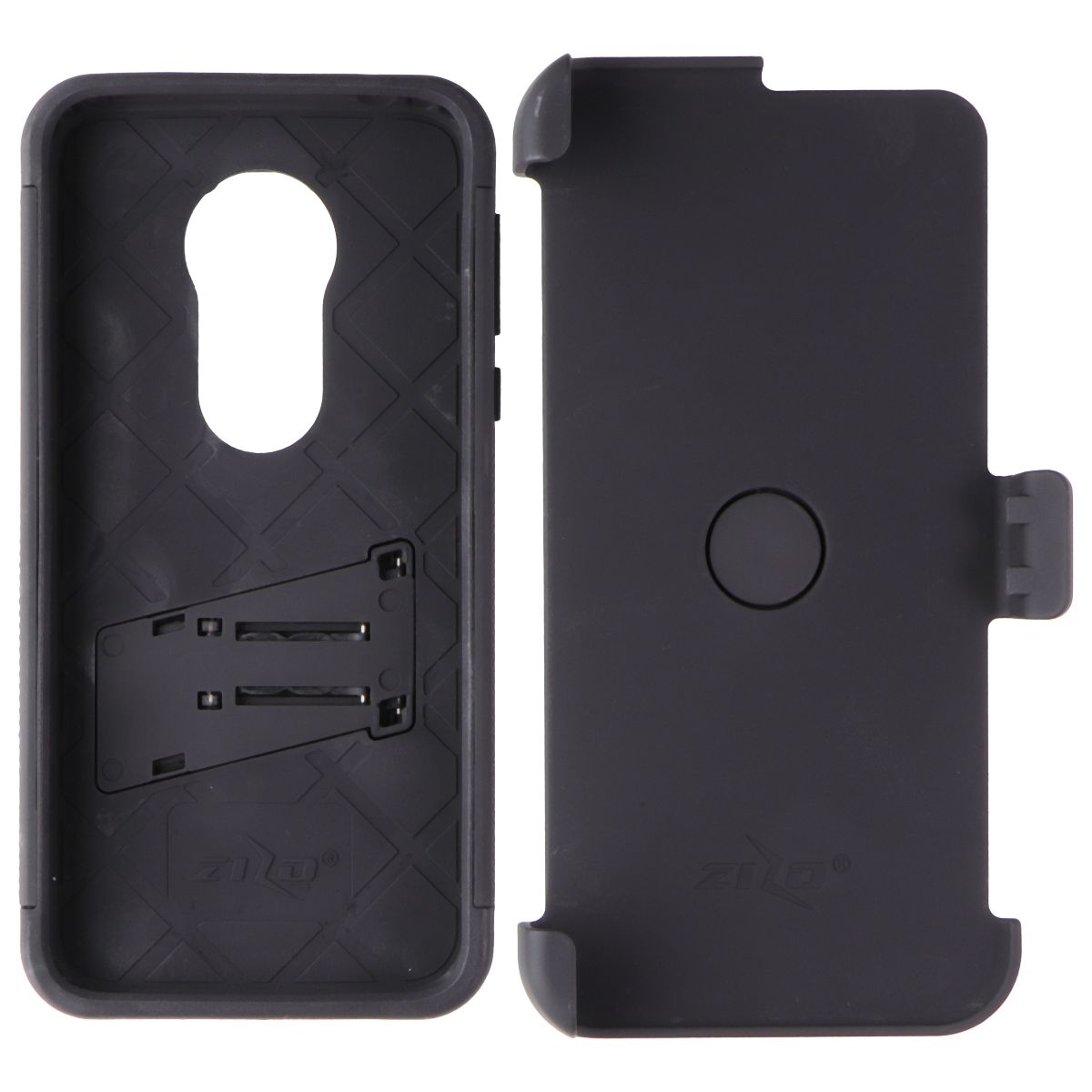 Zizo Bolt Series Case & Holster with Tempered Glass for Moto G7 Power - Black Cell Phone - Cases, Covers & Skins Zizo    - Simple Cell Bulk Wholesale Pricing - USA Seller