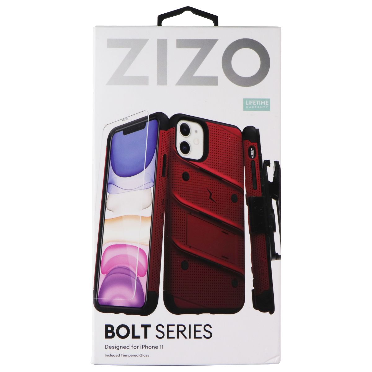 ZIZO Bolt Series (Case / Screen / Holster) for Apple iPhone 11 - Red/Black Cell Phone - Cases, Covers & Skins Zizo - Simple Cell Bulk Wholesale Pricing - USA Seller