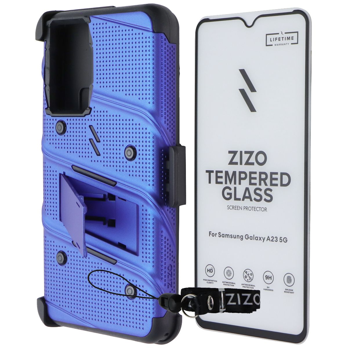 ZIZO Bolt Series Case / Holster / Glass for Samsung Galaxy A23 (5G) - Blue/Black Cell Phone - Cases, Covers & Skins Zizo - Simple Cell Bulk Wholesale Pricing - USA Seller