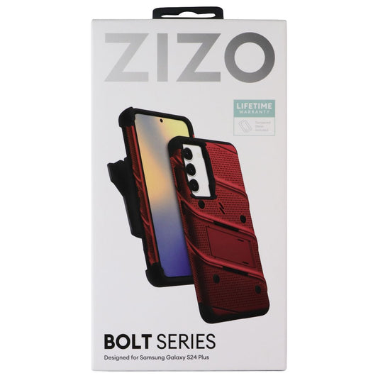 Zizo Bolt Series Case and Holster for Samsung Galaxy (S24+) - Red/Black Cell Phone - Cases, Covers & Skins Zizo - Simple Cell Bulk Wholesale Pricing - USA Seller