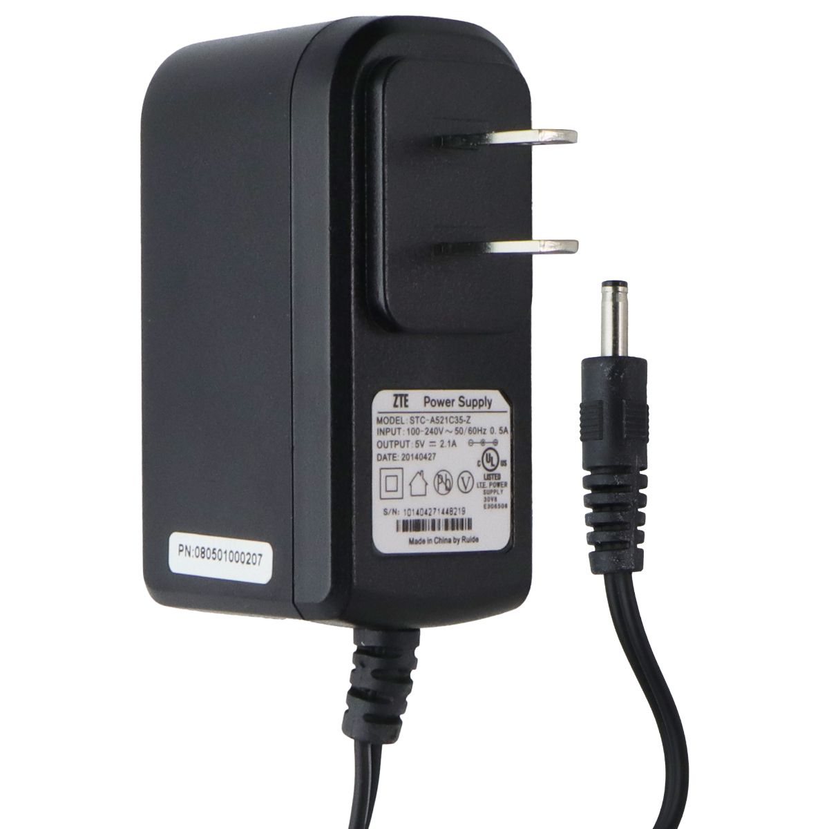 ZTE (5V / 2.1A) Power Supply - Black (STC-A521C35-Z) Multipurpose Batteries & Power - Multipurpose AC to DC Adapters ZTE - Simple Cell Bulk Wholesale Pricing - USA Seller