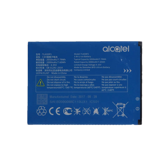 OEM Alcatel Replacement Battery TLi020F1 2000mAh 3.8V for TCL Alcatel Onetouch Cell Phone - Batteries Alcatel - Simple Cell Bulk Wholesale Pricing - USA Seller
