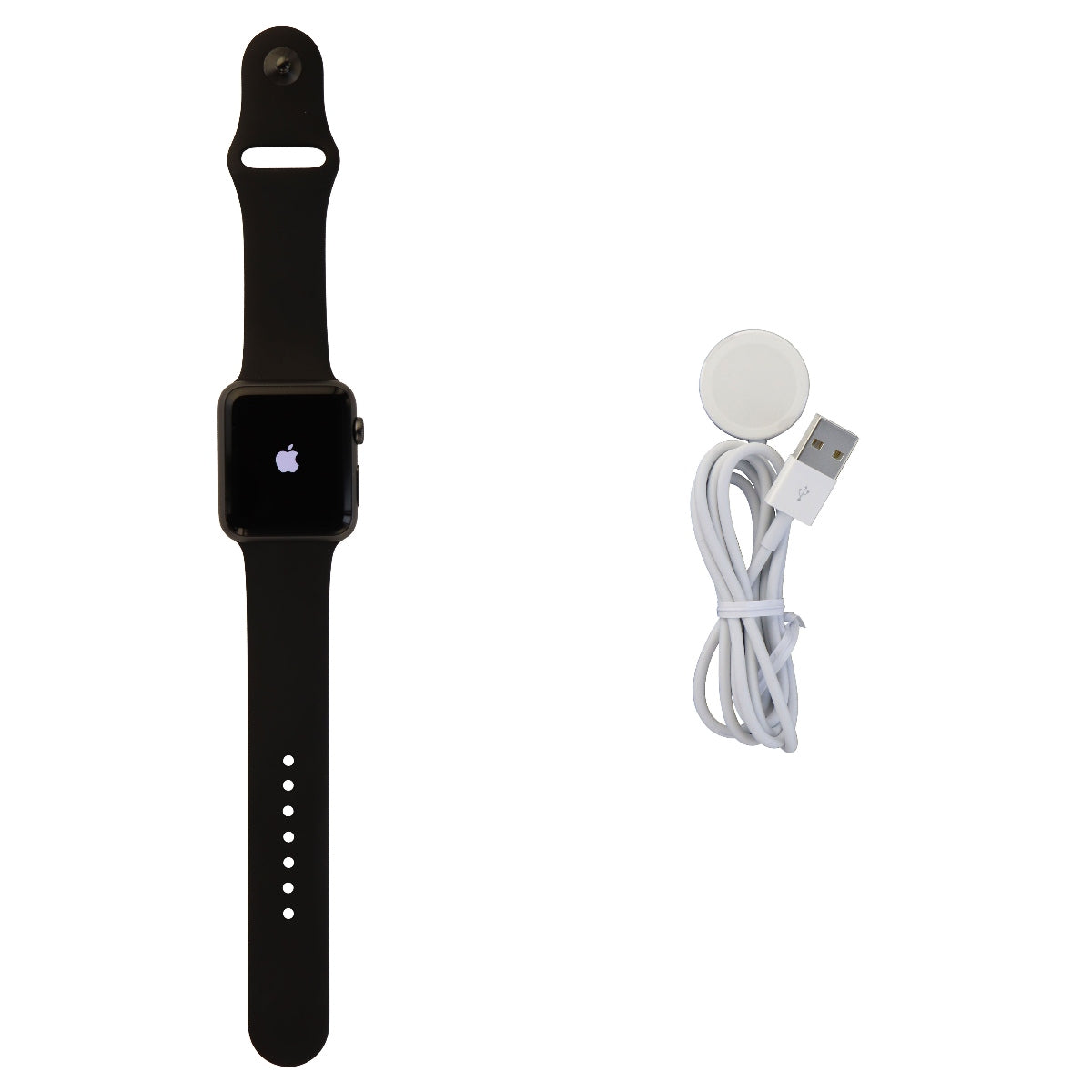 Apple Watch Sport (A1554) with Black Band Space Gray 42mm Aluminum Smartwatch Smart Watches Apple - Simple Cell Bulk Wholesale Pricing - USA Seller