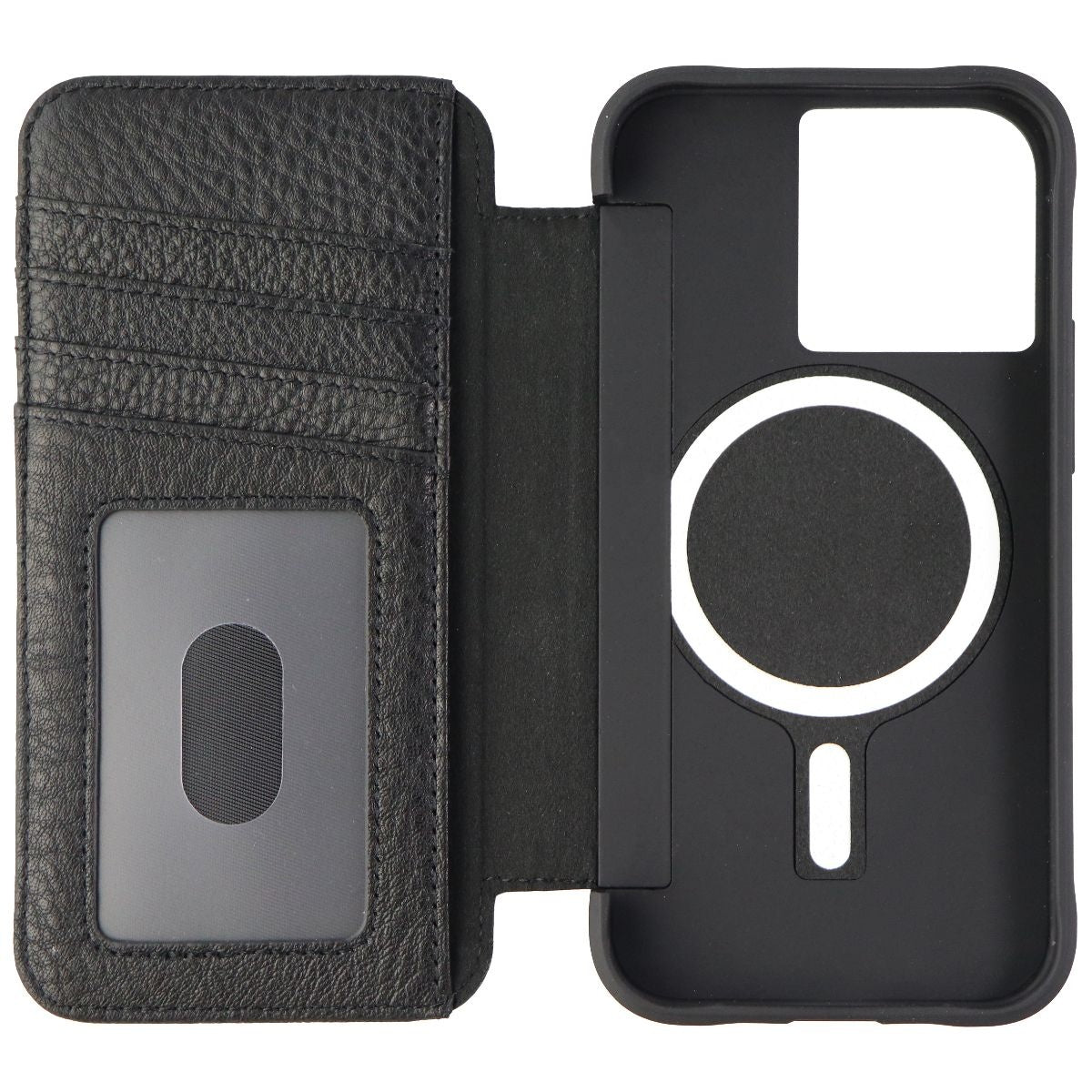 Case-Mate Leather Tough Wallet Folio for MagSafe for iPhone 13 Pro - Black Cell Phone - Cases, Covers & Skins Case-Mate - Simple Cell Bulk Wholesale Pricing - USA Seller