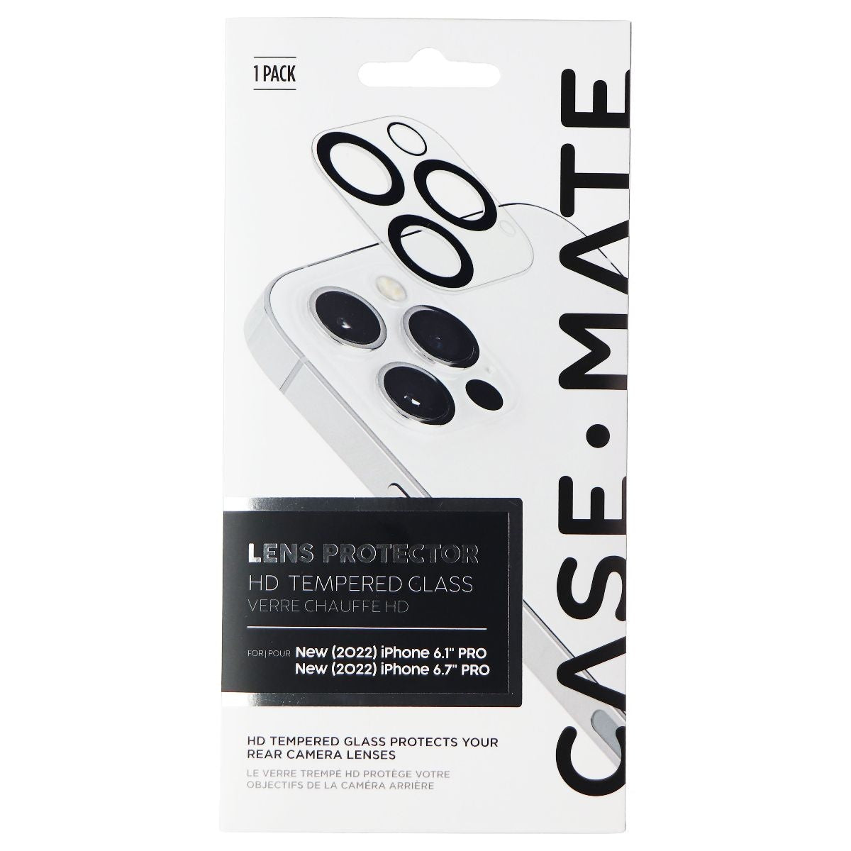 Case-Mate HD Tempered Glass Camera Protector for iPhone 14 Pro/iPhone 14 Pro Max Cell Phone - Screen Protectors Case-Mate - Simple Cell Bulk Wholesale Pricing - USA Seller