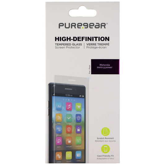 PureGear High-Definition Tempered Glass Screen Protector for Moto G Power (2021) Cell Phone - Screen Protectors PureGear    - Simple Cell Bulk Wholesale Pricing - USA Seller