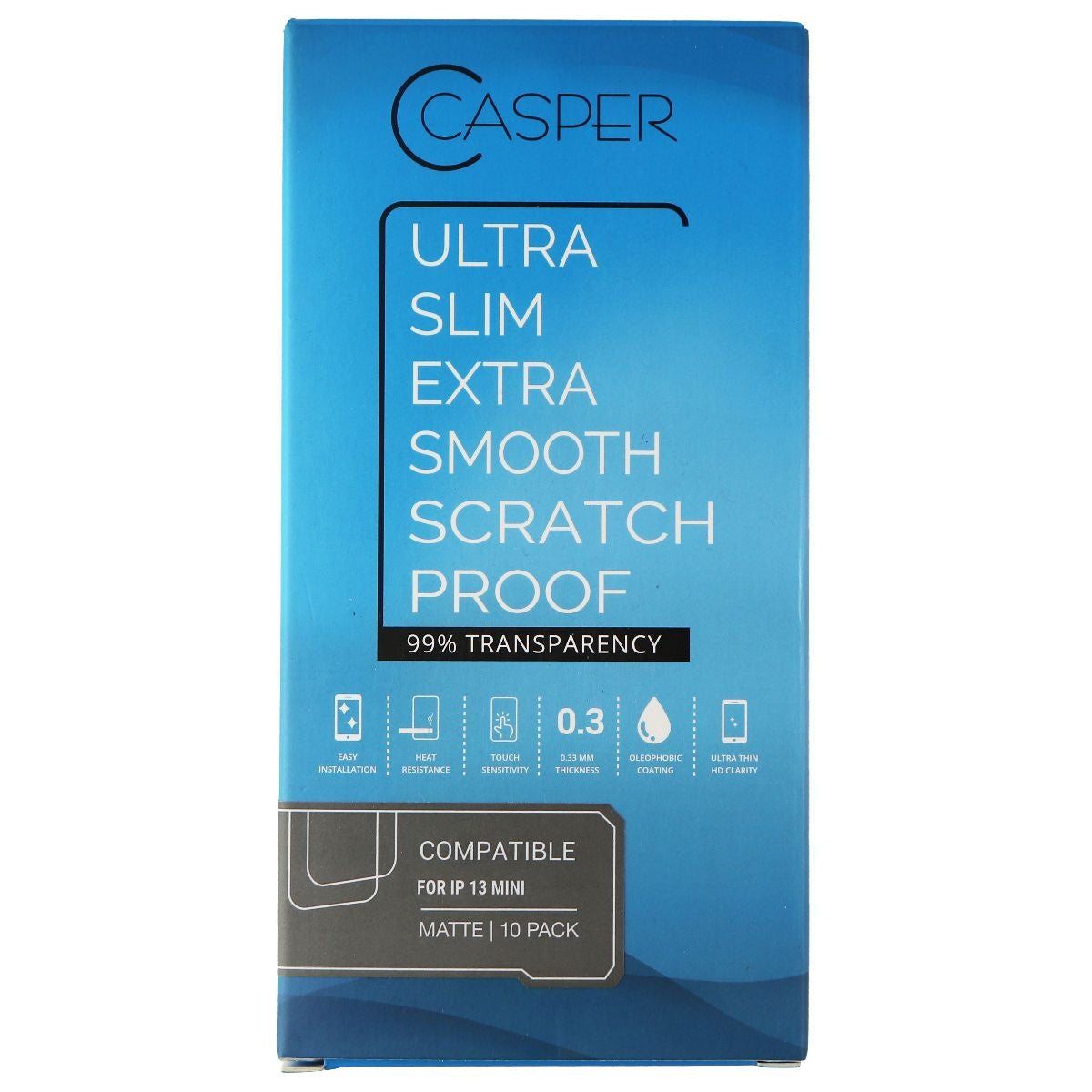 Casper Matte Ultra Slim Glass Screen Protector for Apple iPhone 13 - 10 Pack Cell Phone - Screen Protectors Casper    - Simple Cell Bulk Wholesale Pricing - USA Seller
